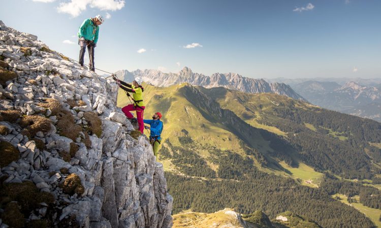 Wunderbare Klettersteig Tour im Rätikon, Klettersteig Gauablick